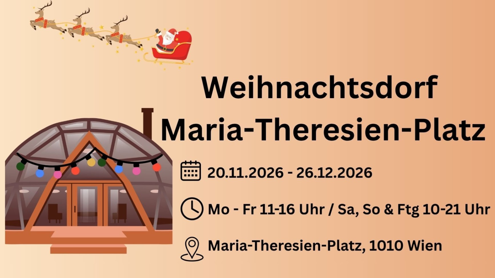 Weihnachtsdorf am Maria-Theresien-Platz