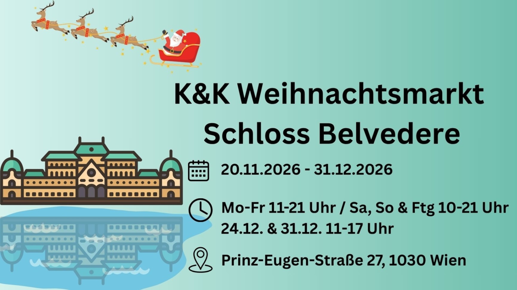 K&K Weihnachtsmarkt Schloss Belvedere