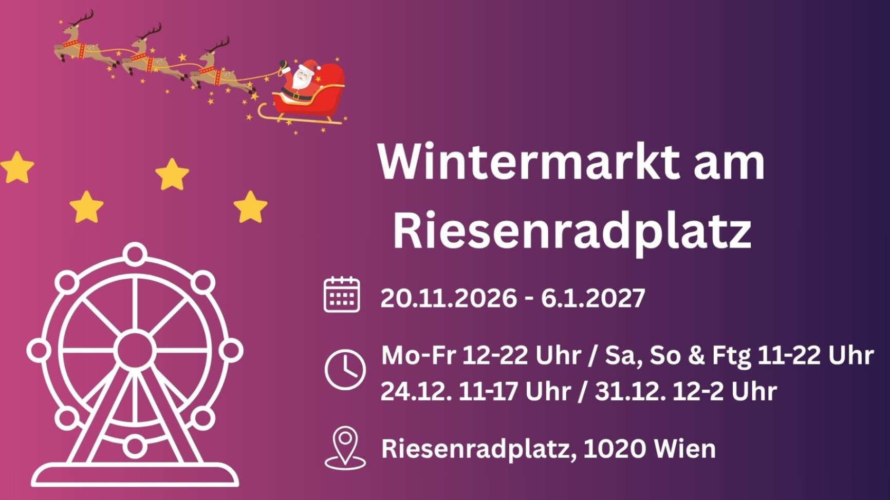 Wintermarkt am Riesenradplatz