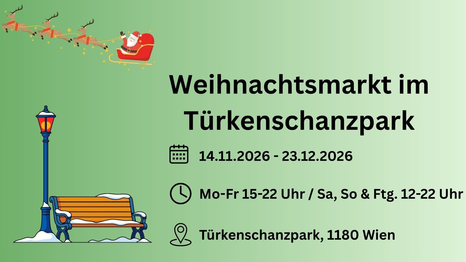 Weihnachtsmarkt im Türkenschanzpark