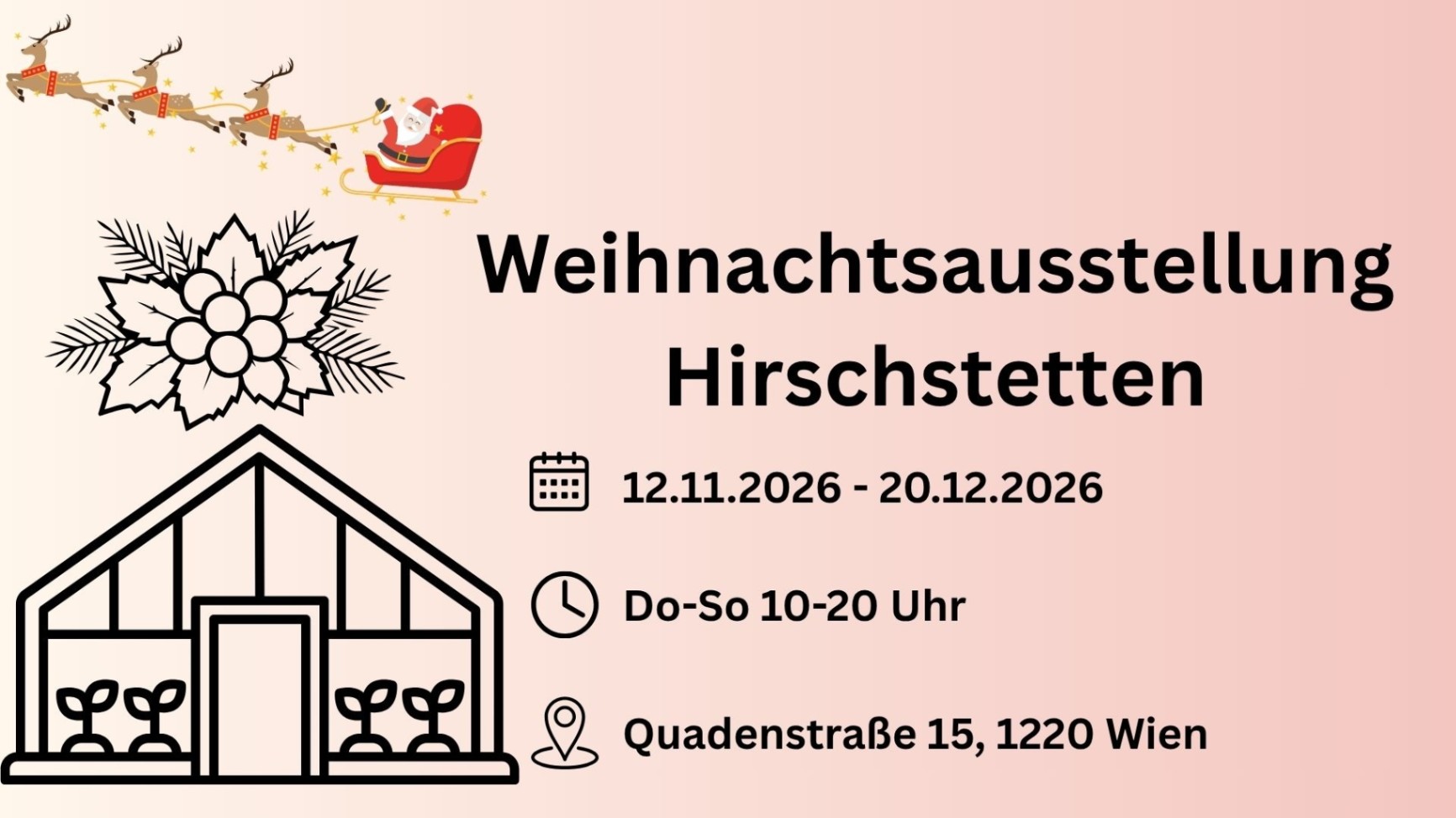 Weihnachtsausstellung in den Blumengärten Hirschstetten